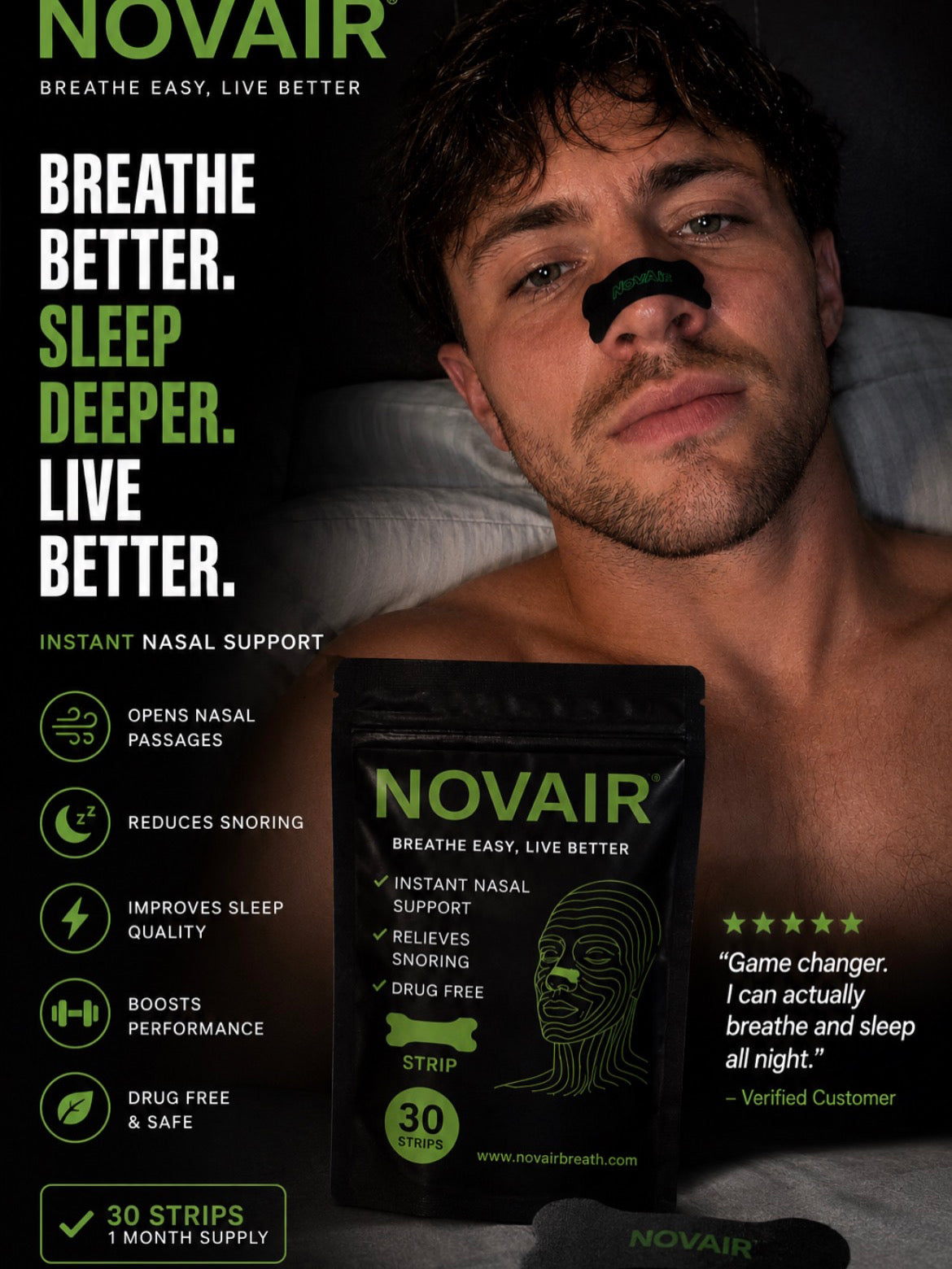 NovAir Nasal Strips - Performance Bundle