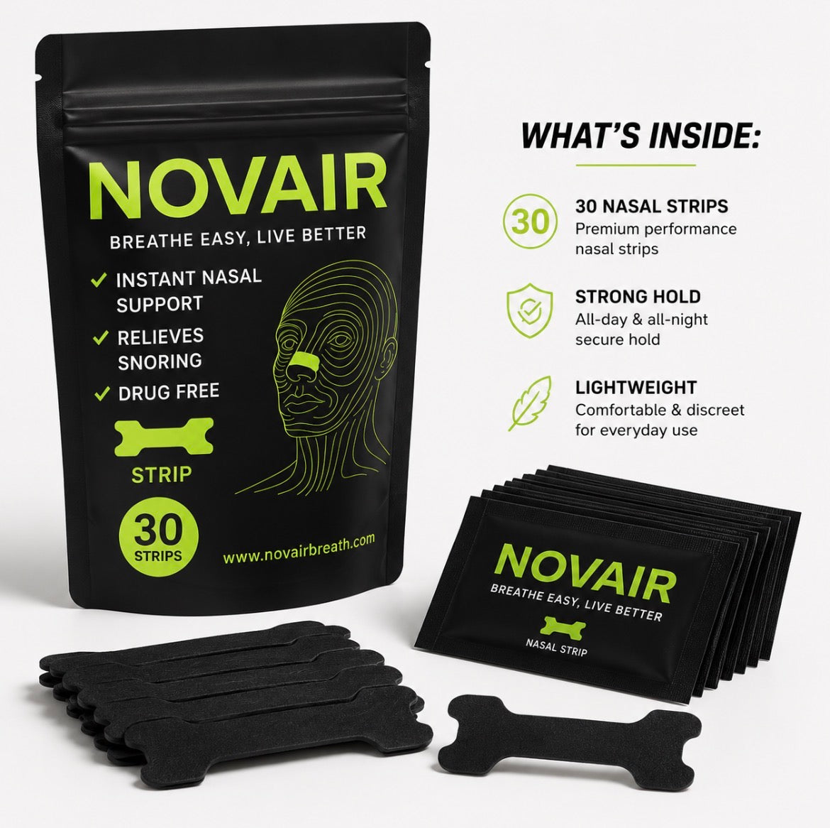 NovAir Nasal Strips - Performance Bundle