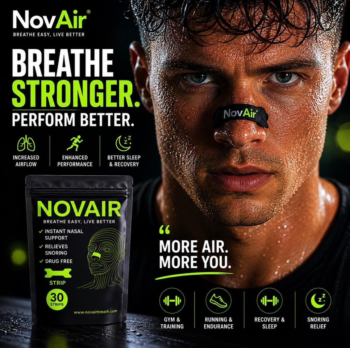 NovAir Nasal Strips - Performance Bundle